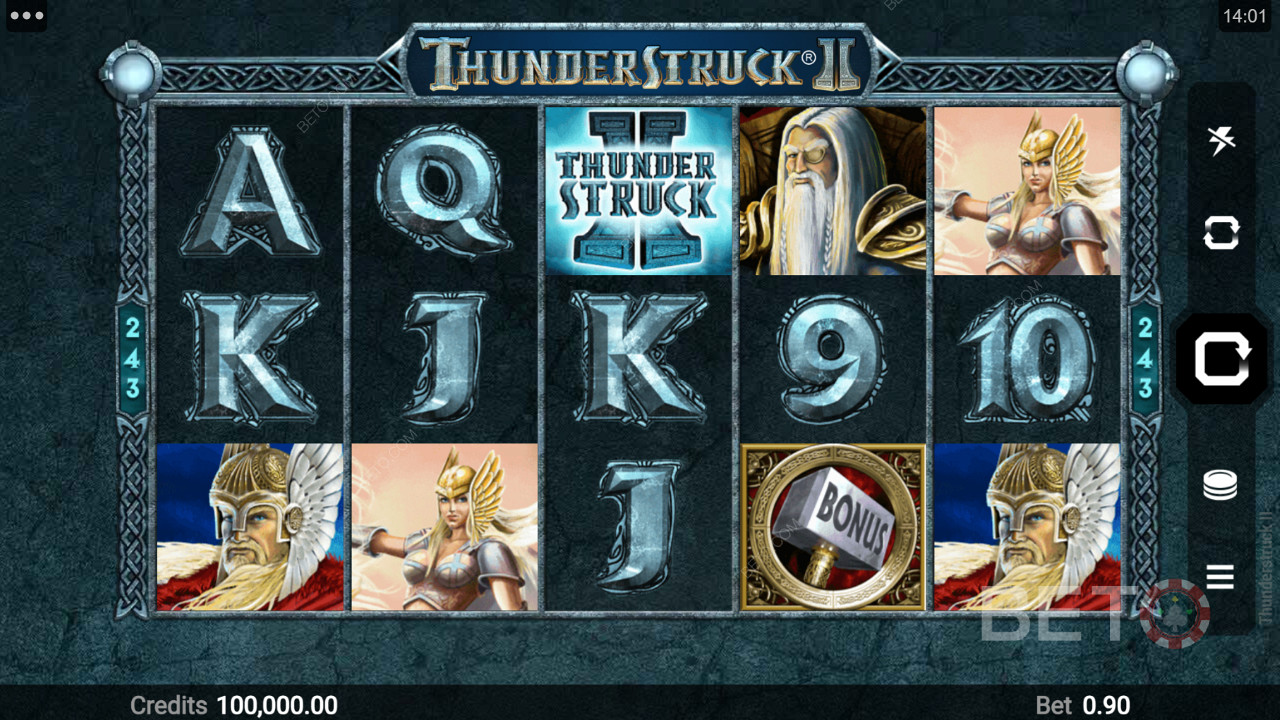 Различни тематични символи в Thunderstruck II