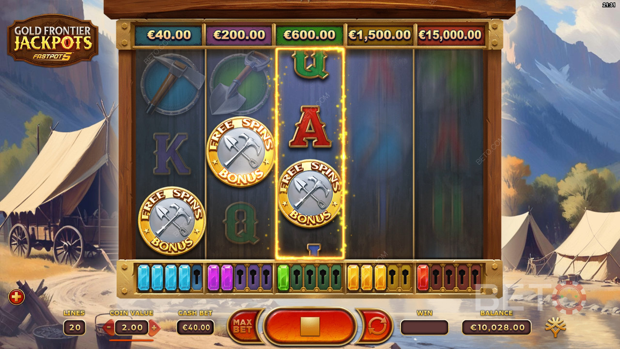 Gold Frontier Джакпоти FastPot5 Преглед от BETO Slots