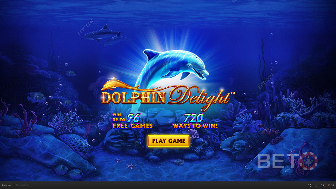 Симпатичен делфин ви посреща при стартиране Dolphin Delight