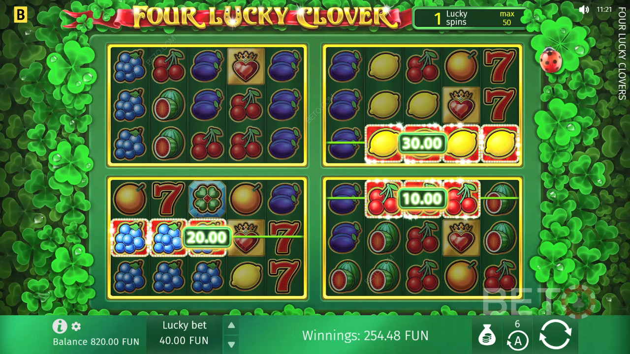 Four Lucky Clover Играй Безплатно