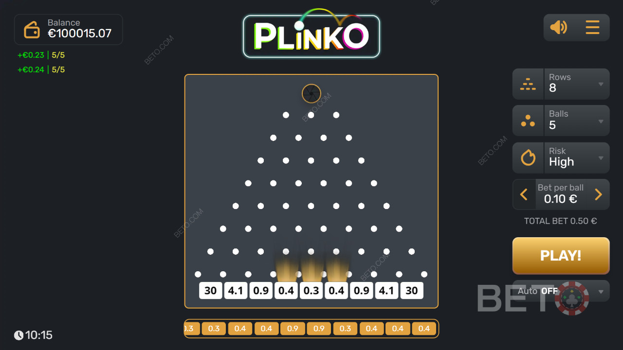 Как се играе Plinko на Gaming Corps