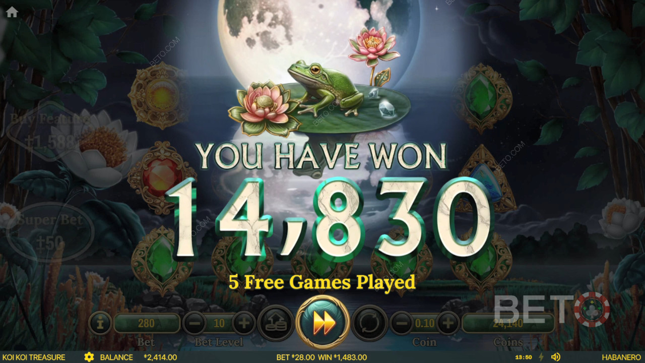 Спечелете 1 682x залога си в слота Koi Koi Treasure Online!