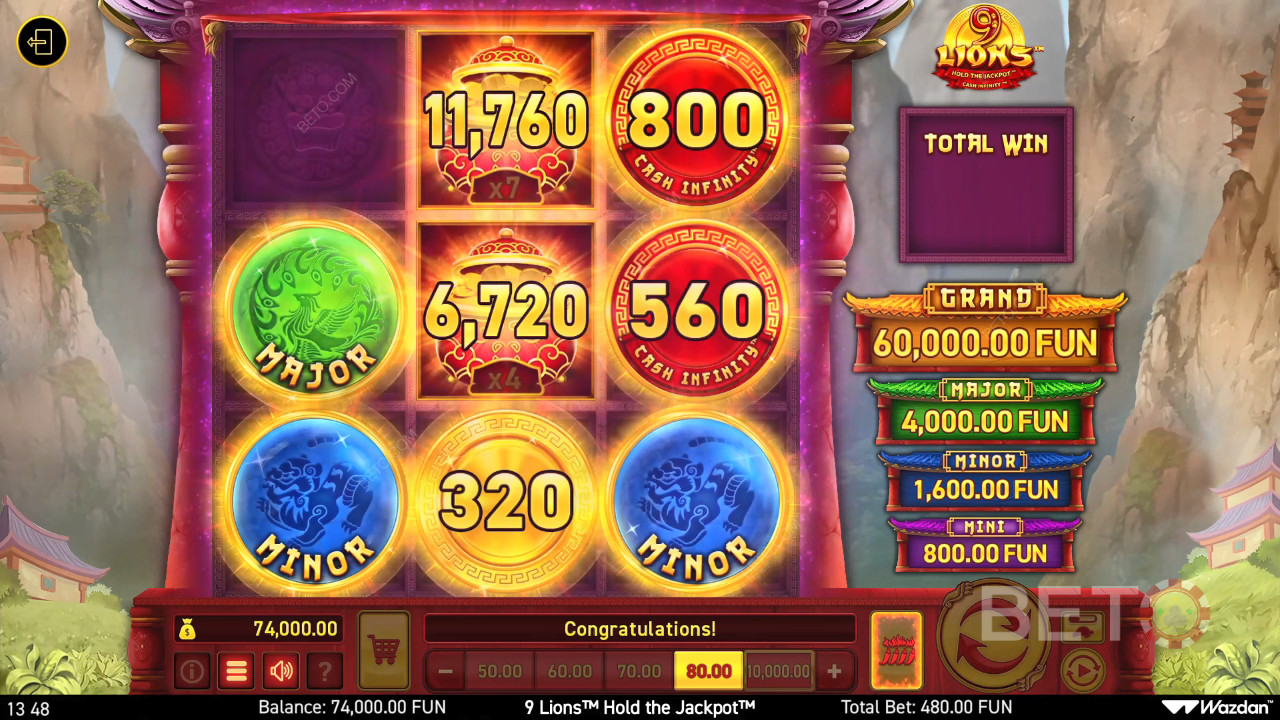 9 Lions Hold the Jackpot Преглед от BETO Slots