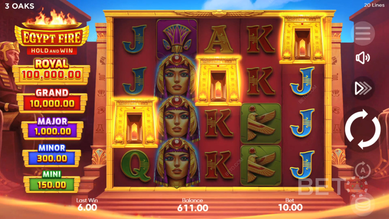 Египет огън Преглед от BETO Slots
