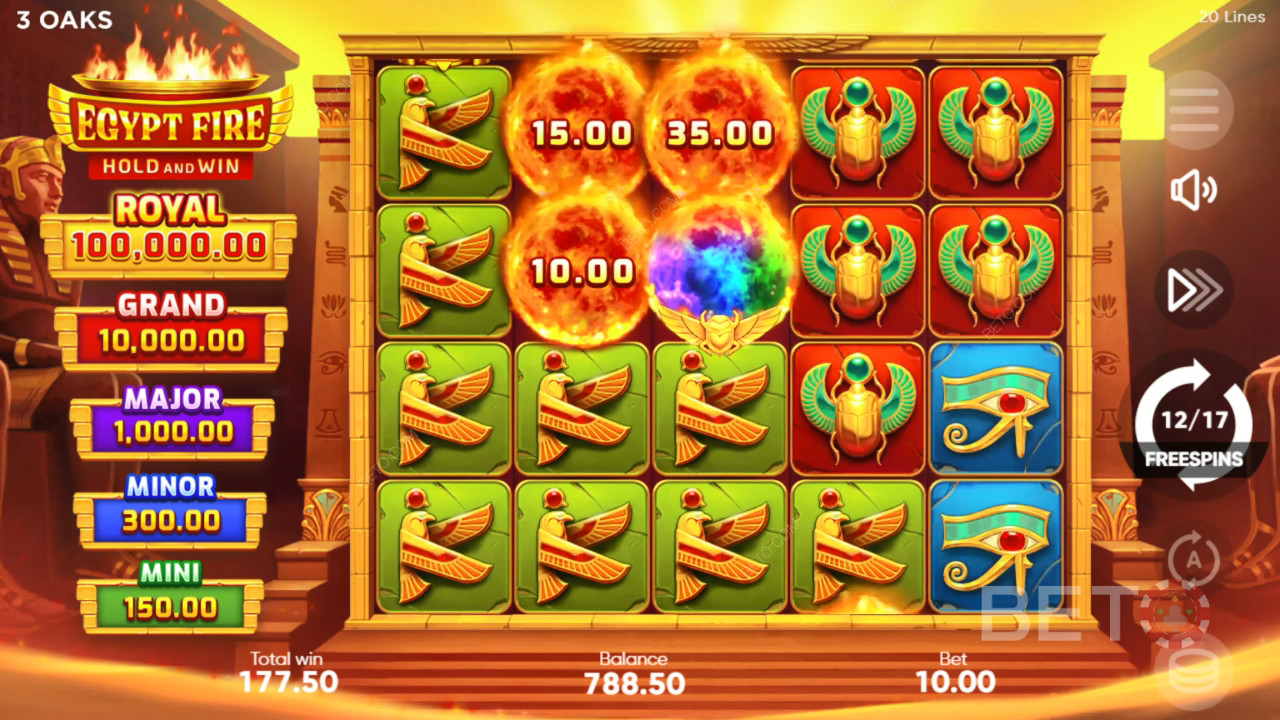 Бонус функции, обяснени в Egypt Fire от 3 Oaks Gaming