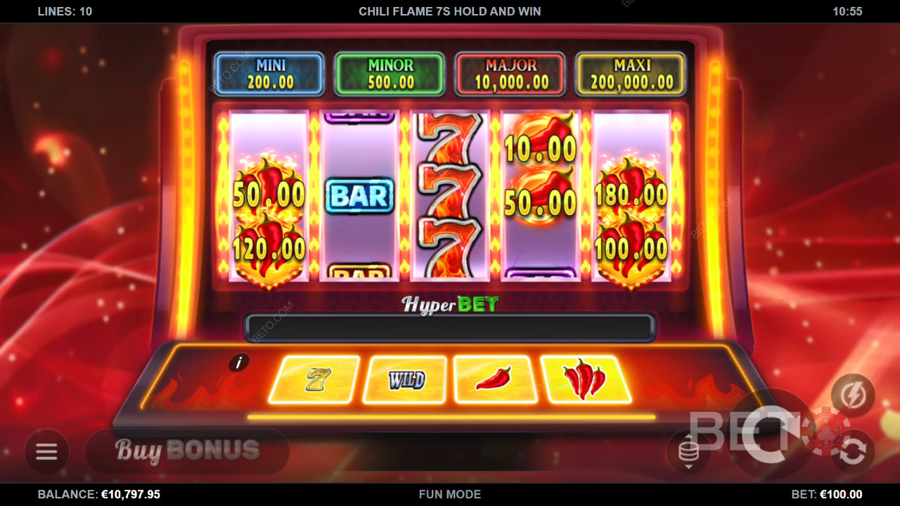Chili Flame 7s Hold and Win Преглед от BETO Slots