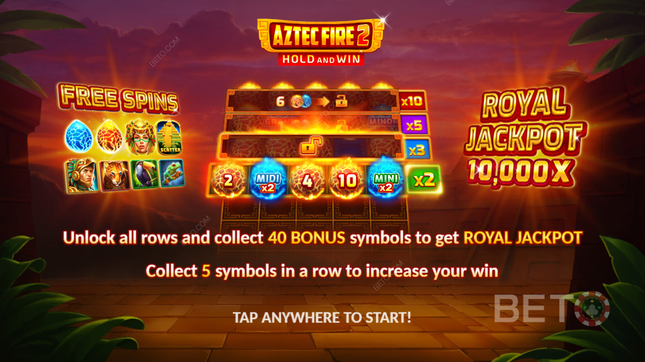 Бонус функции, обяснени в Aztec Fire 2 от 3 Oaks Gaming