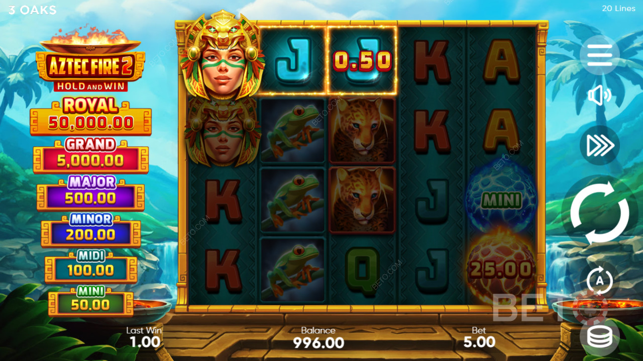 Как се играе Aztec Fire 2 на 3 Oaks Gaming