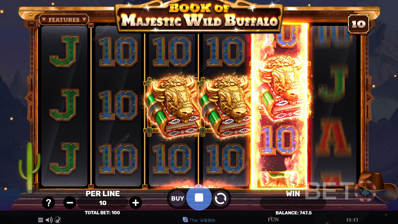 Книгата на Majestic Wild Buffalo Преглед от BETO Slots