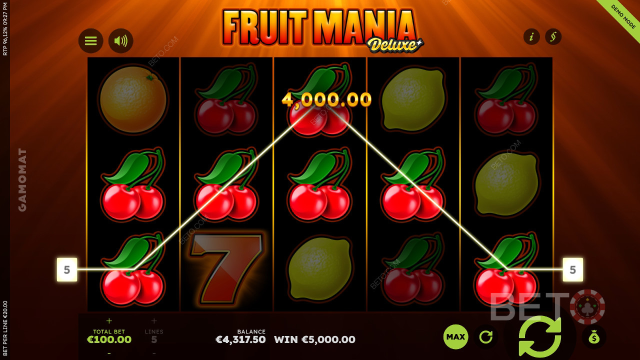 Fruit Mania Deluxe Преглед от BETO Slots