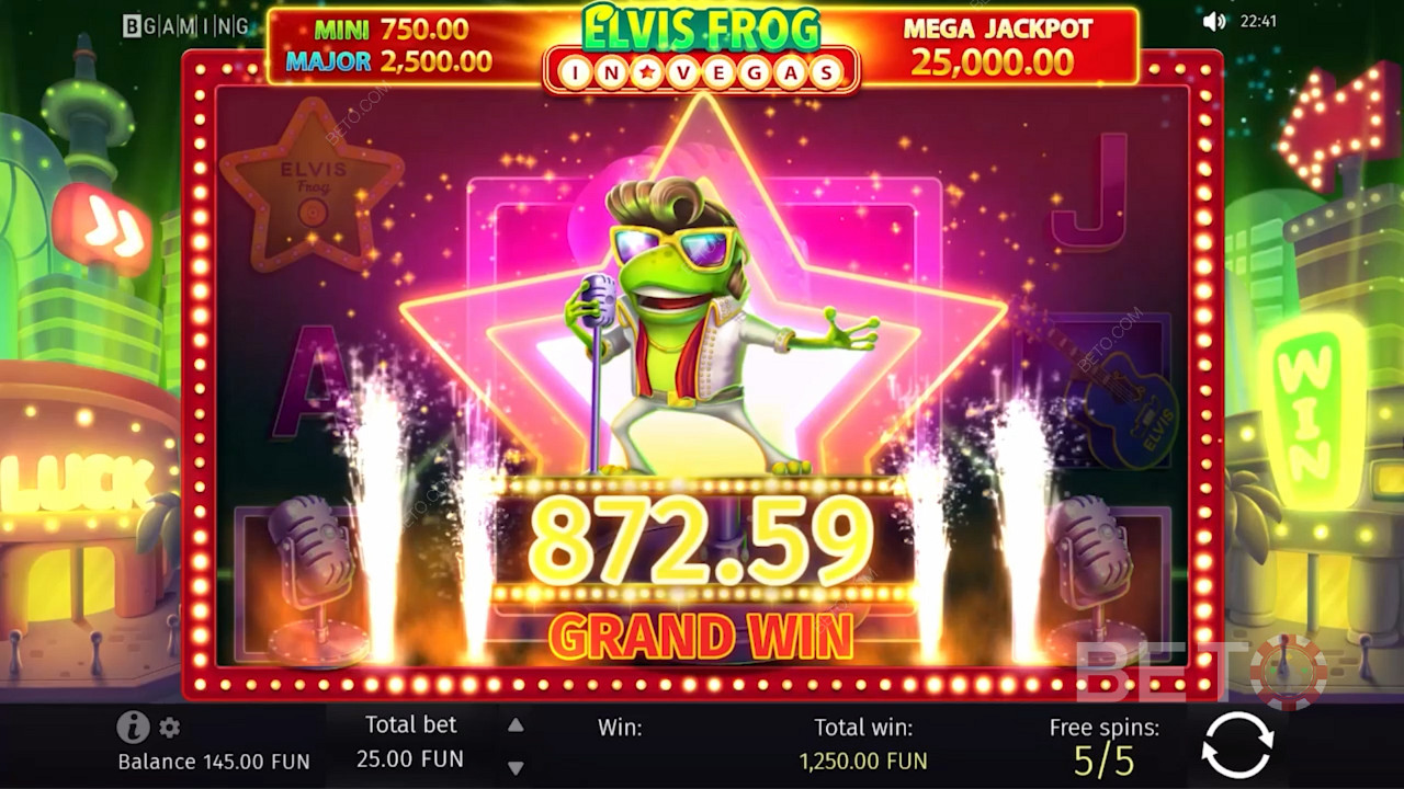 Спечелете няколко големи суми в Elvis Frog in Vegas
