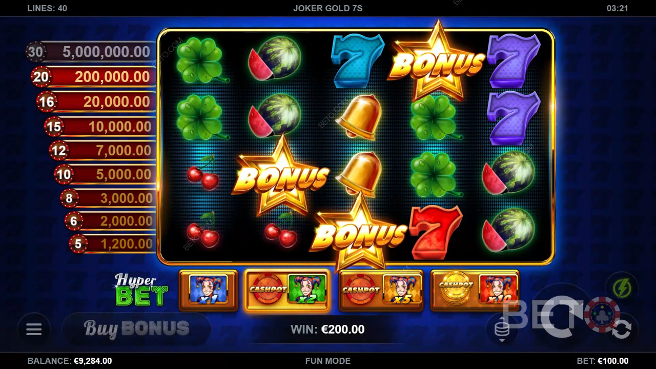 Жокер Gold 7s Преглед от BETO Slots