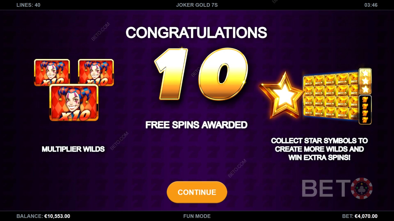 Бонус функции, обяснени в Joker Gold 7s от Kalamba Games