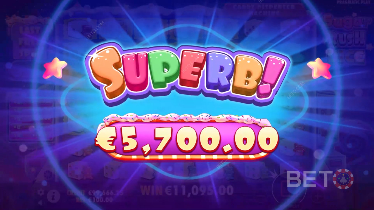 Спечелете 5000x залога си във видео слота Sugar Rush Dice!