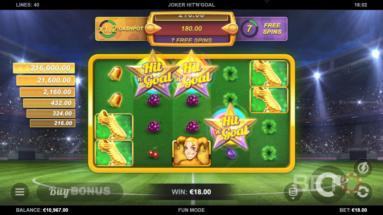 Joker Hit'n'Goal Играй Безплатно