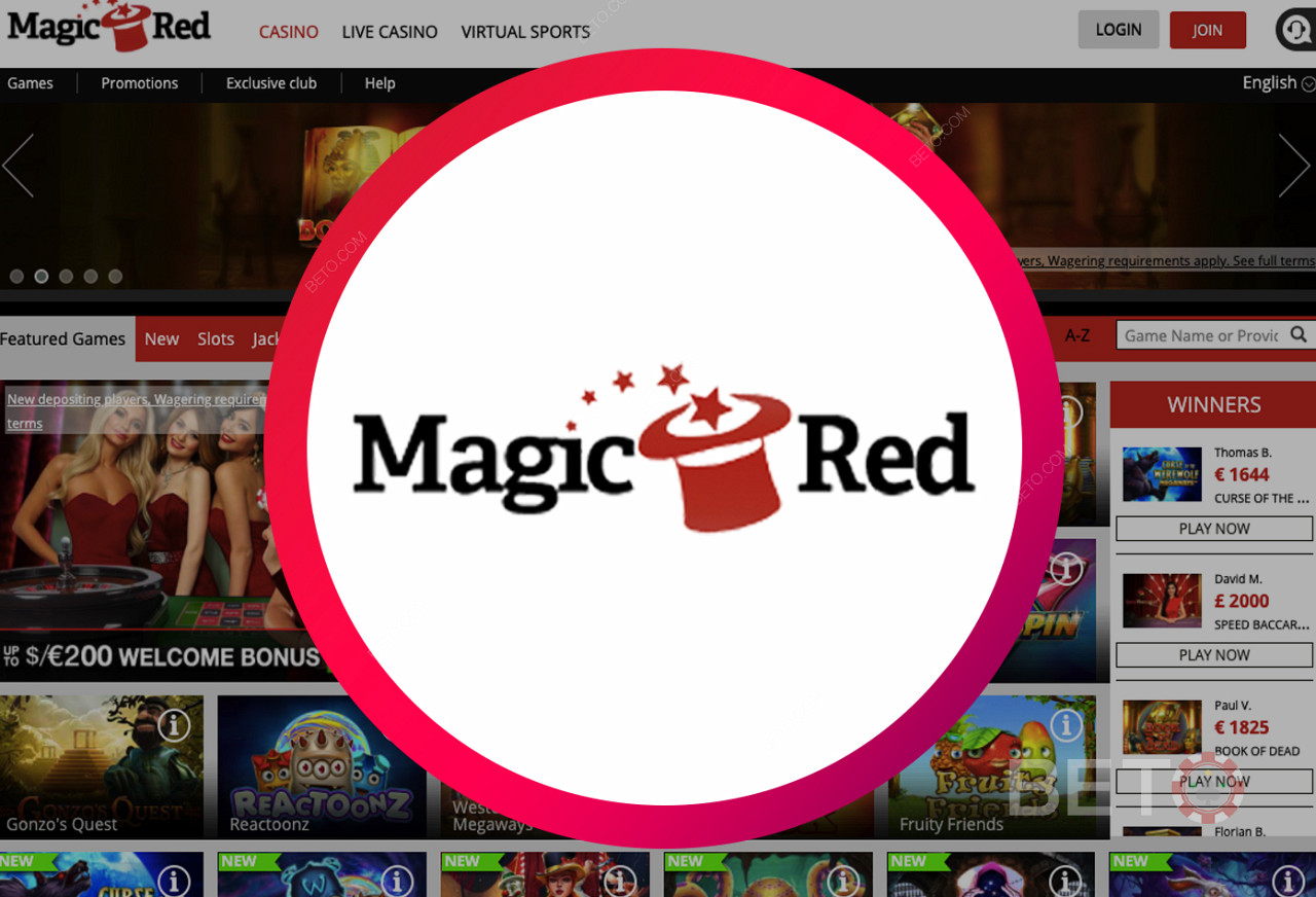 Magic Red онлайн казино - удобен за потребителя уебсайт