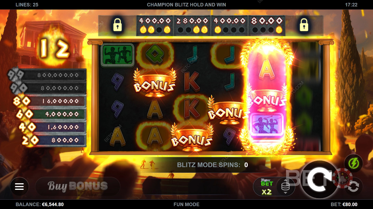 Шампион Blitz Hold and Win Преглед от BETO Slots