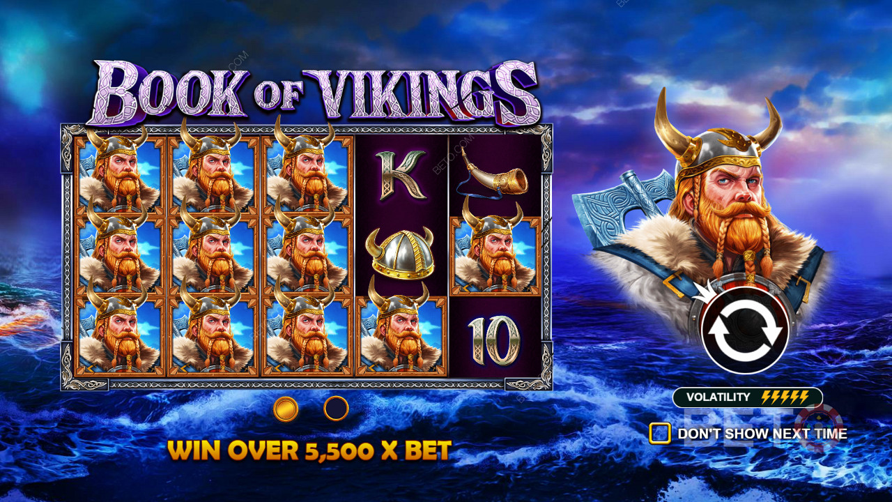 Спечелете награди на стойност до 5500 пъти залозите в изключително променливия слот Book of Vikings