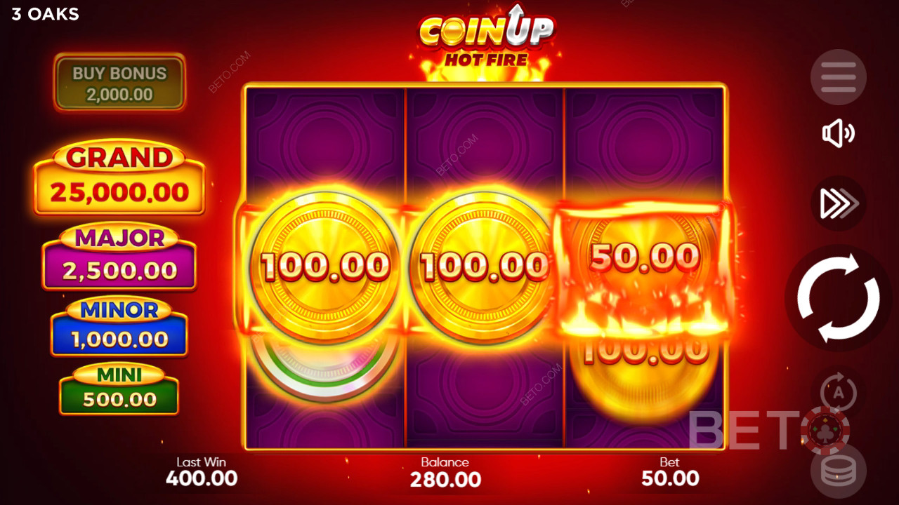 Монета нагоре: Hot Fire Преглед от BETO Slots