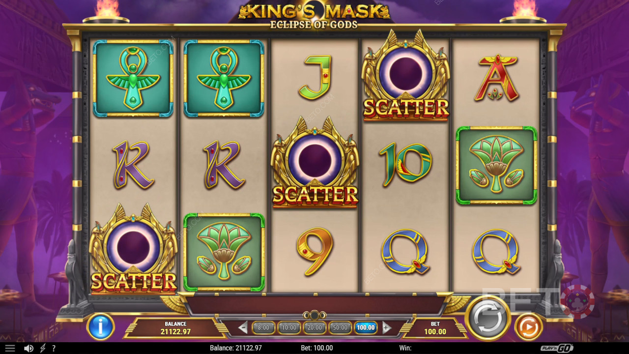 Преглед на кралската маска Eclipse of Gods от BETO Slots