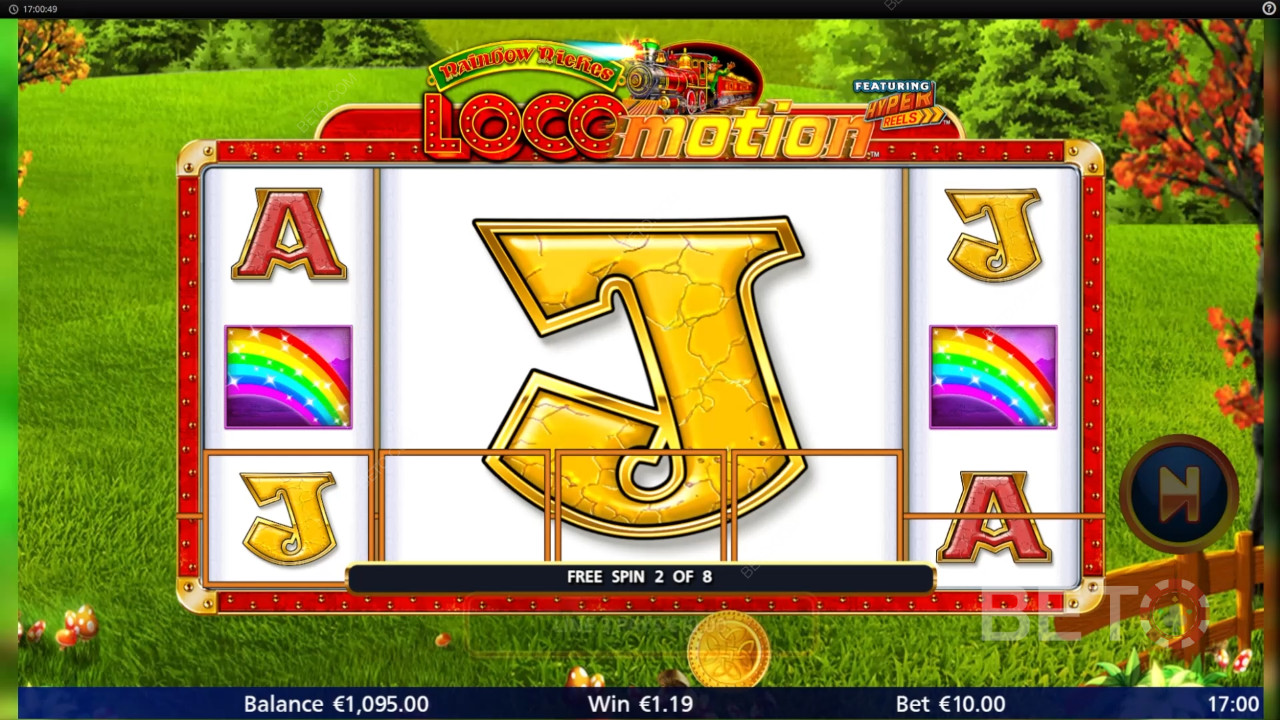 Спечелете 1,037x Вашия залог в онлайн слота Rainbow Riches Locomotion!