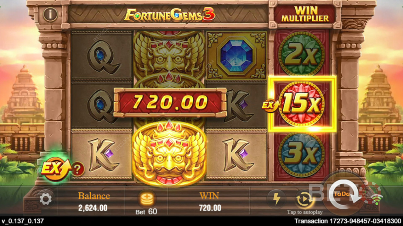 Спечелете 10,125x залога си в слота Fortune Gems 3 онлайн!