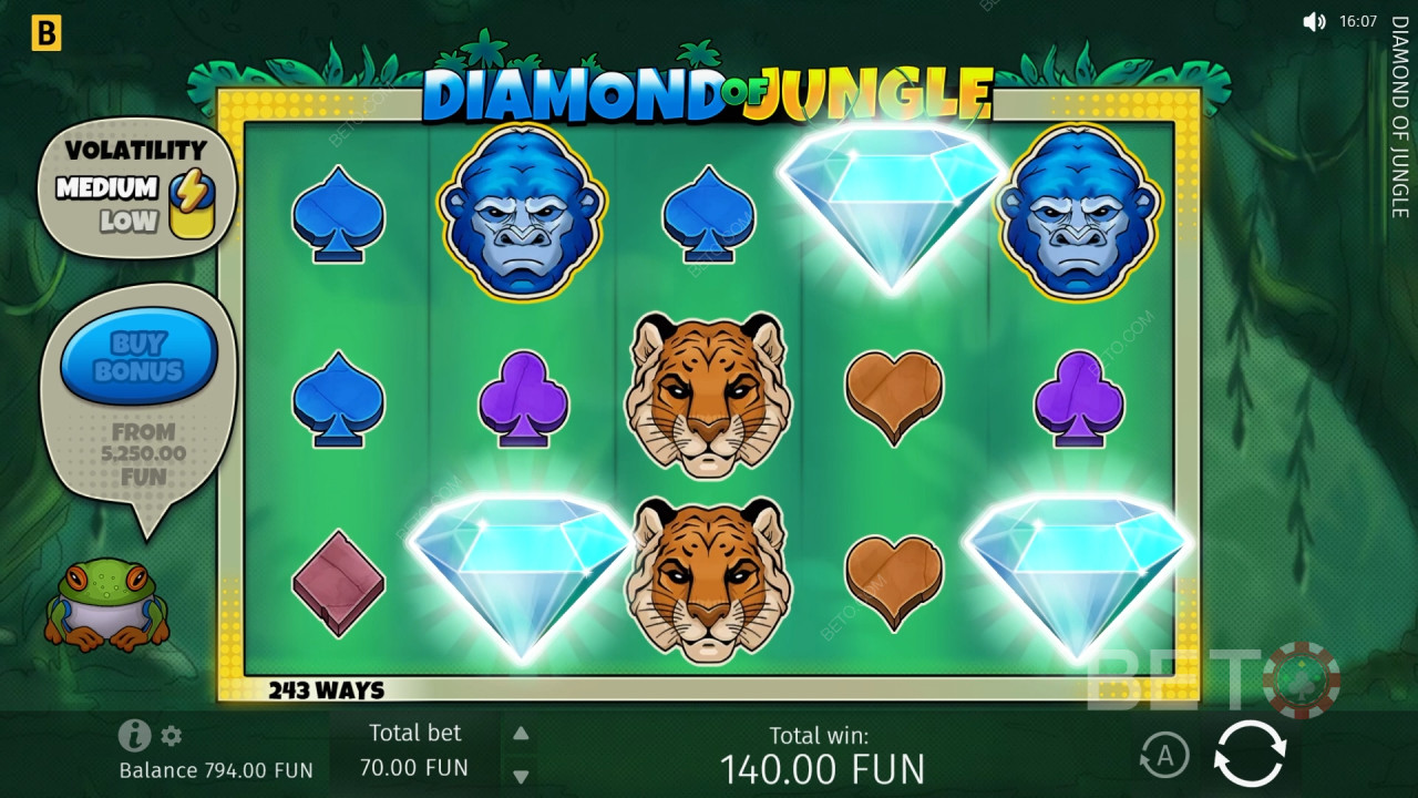 Диамант на джунглата Преглед от BETO Slots