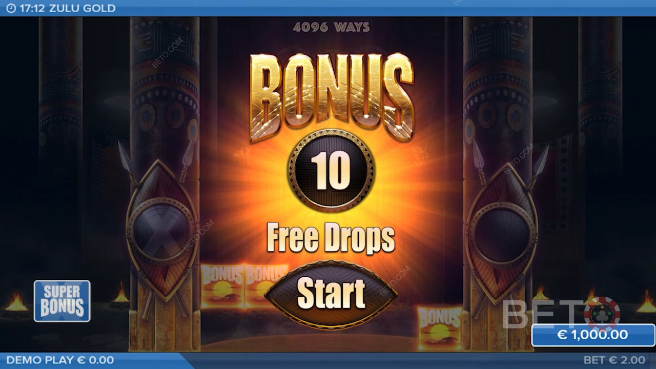 Функцията Multiplier Free Drops предоставя на играчите 10-25 безплатни завъртания в този слот.