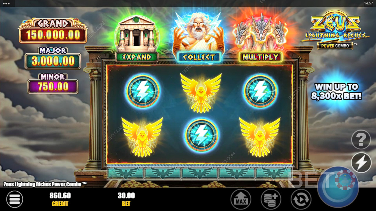 Зевс Светкавично богатство Power Combo Преглед от BETO Slots
