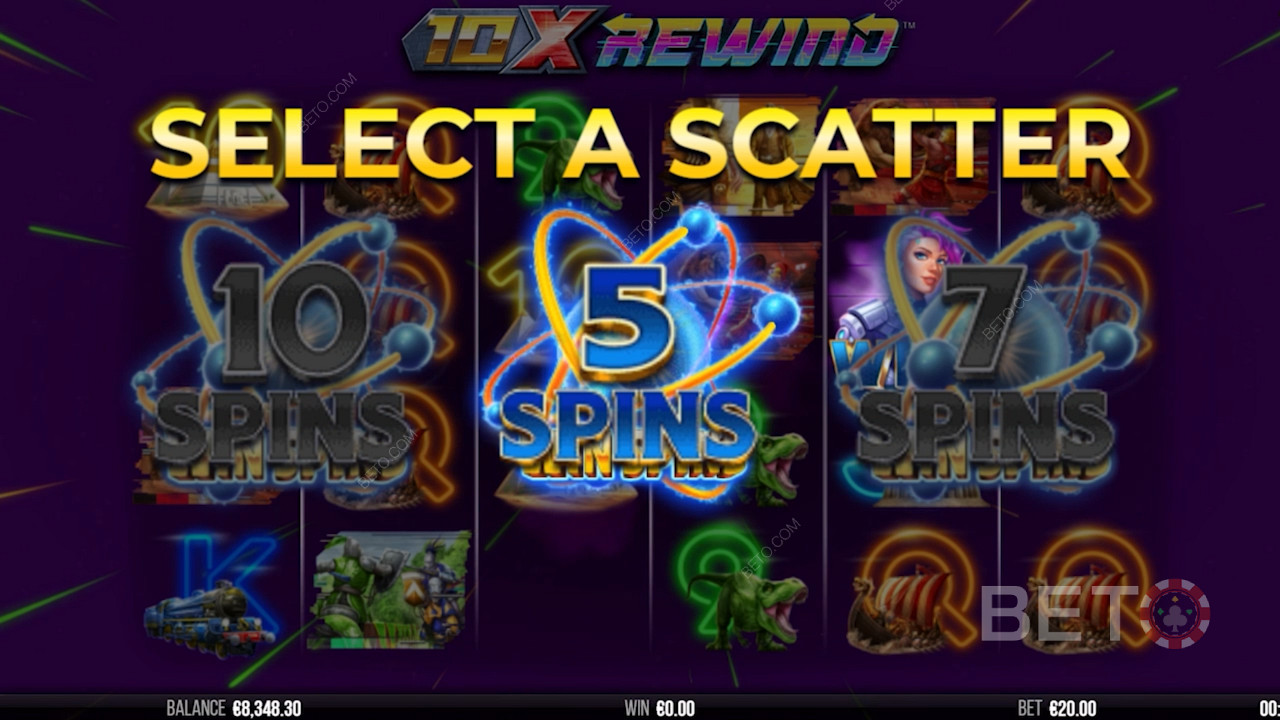 Специални Scatter символи в 10x Rewind