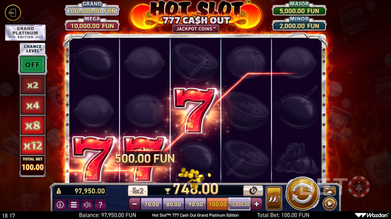 Горещ слот: 777 Cash Out Grand Platinum Edition Преглед от BETO Slots