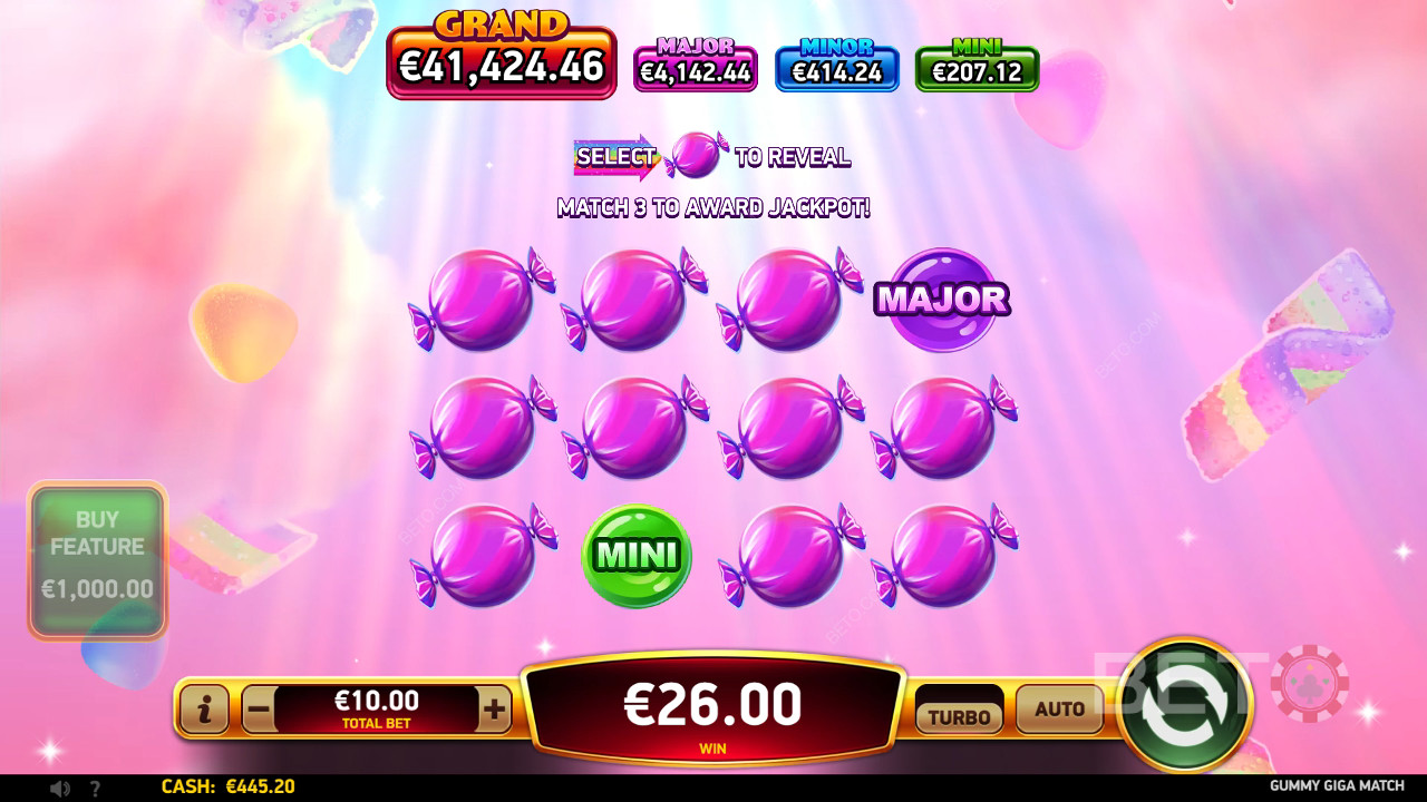 Спечелете 18,997x залога си в Gummy Giga Match слот онлайн!