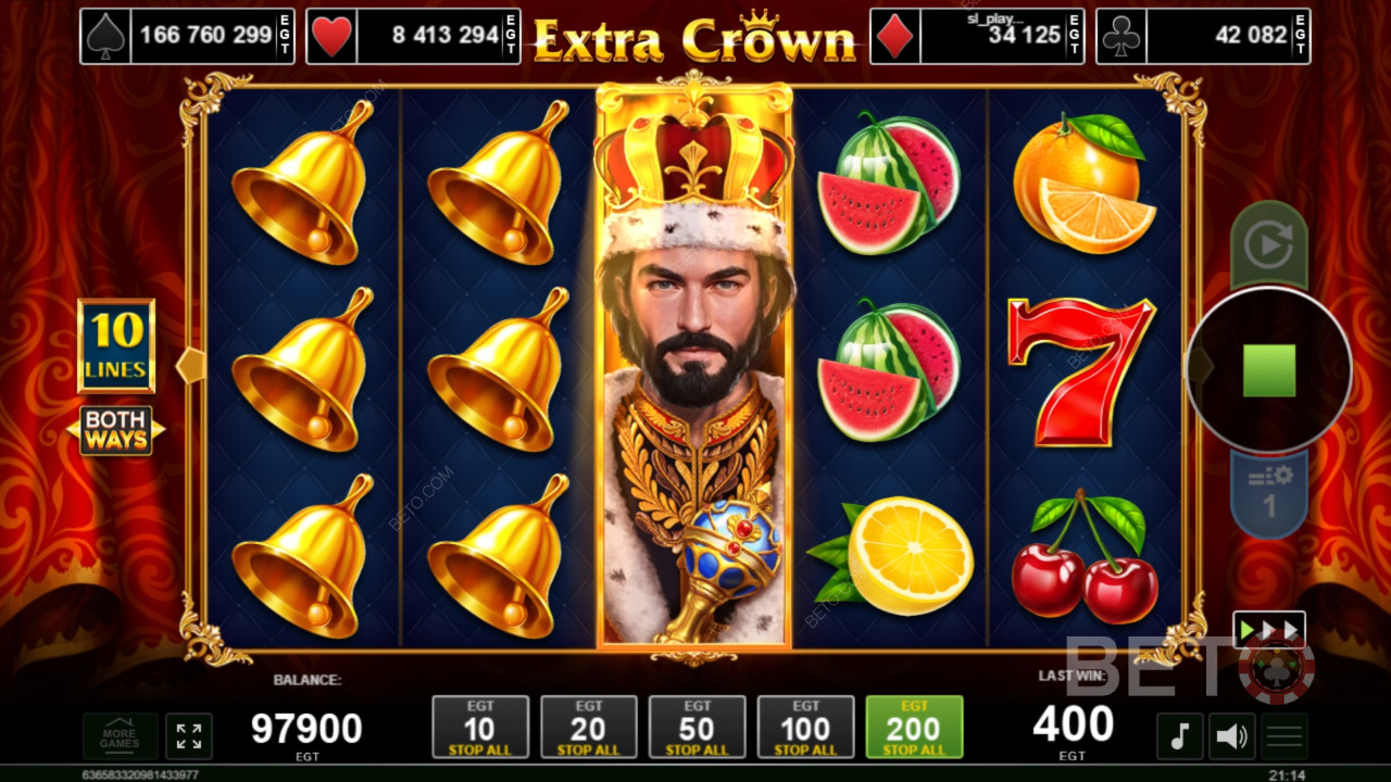 Екстра корона Преглед от BETO Slots