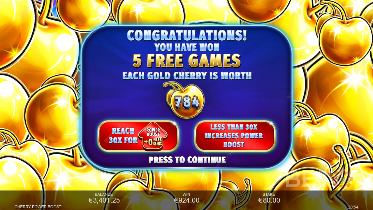 Спечелете 2 500x залога си в онлайн слота Cherry Power Boost!