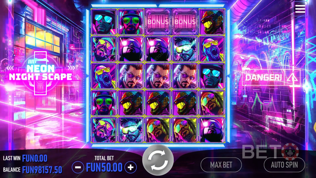 Neon Night Scape Преглед от BETO Slots