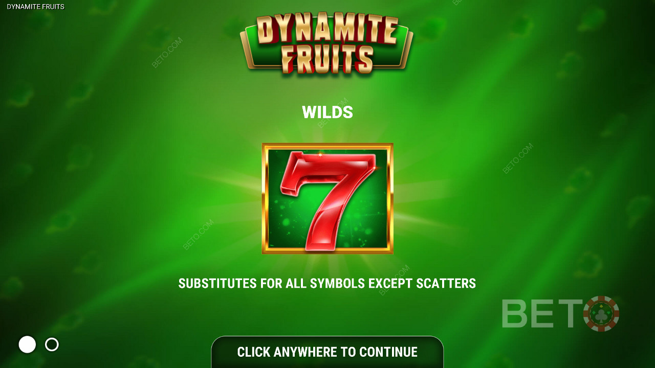 Dynamite Fruits слот - Wild символи - червената седморка
