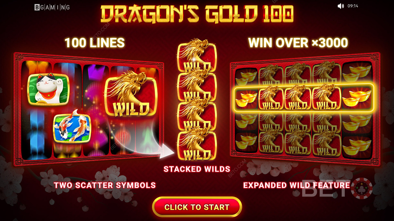 Не пропускайте вълнуващите Scatter символи в Dragons Gold