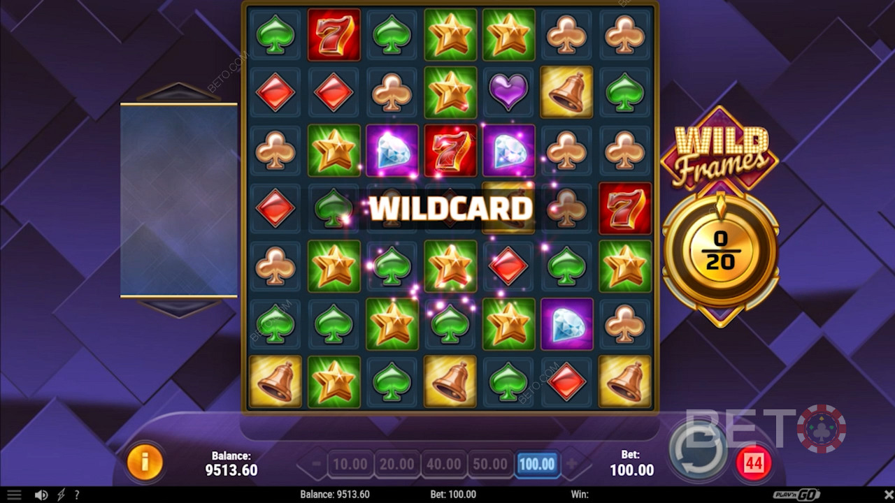 Wildcard бонус в онлайн слота Wild Frames