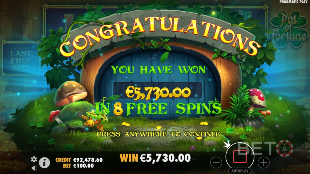 Спечелете 5 000x залога си в слот машината Pot of Fortune!