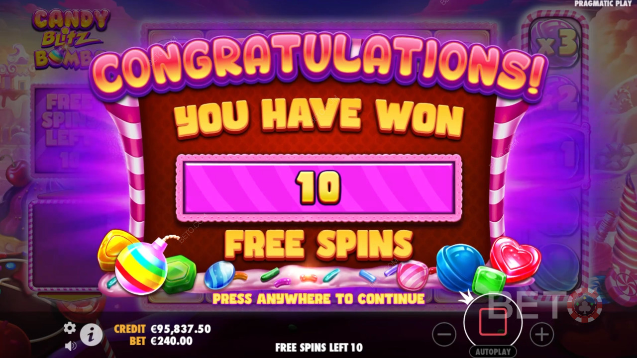 Спечелете 5 000x залога си във видео слота Candy Blitz Bombs!
