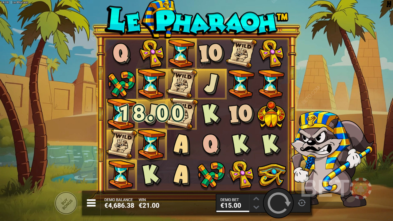 Бонус функции, обяснени в Le Pharaoh от Hacksaw Gaming