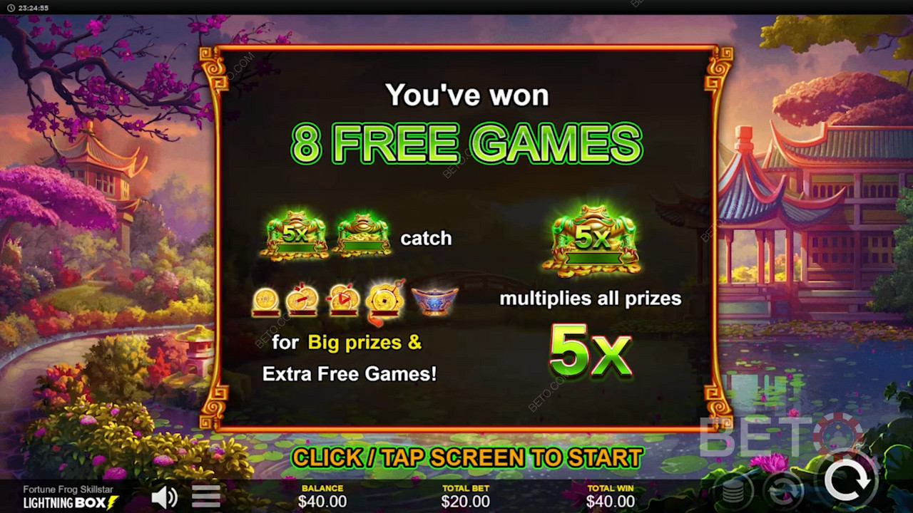 Спечелете голяма печалба със слот играта Fortune Frog Skillstar - максимална печалба от 4 672 пъти стойността на залога ви