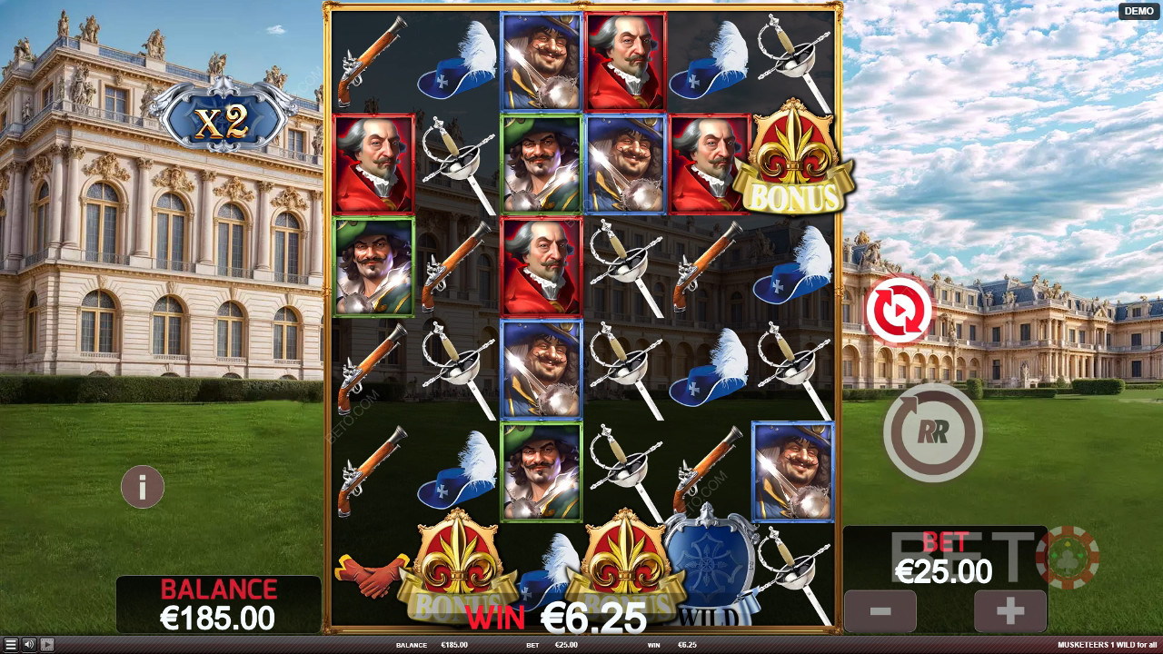 Мускетарите 1 Wild за всички Преглед от BETO Slots