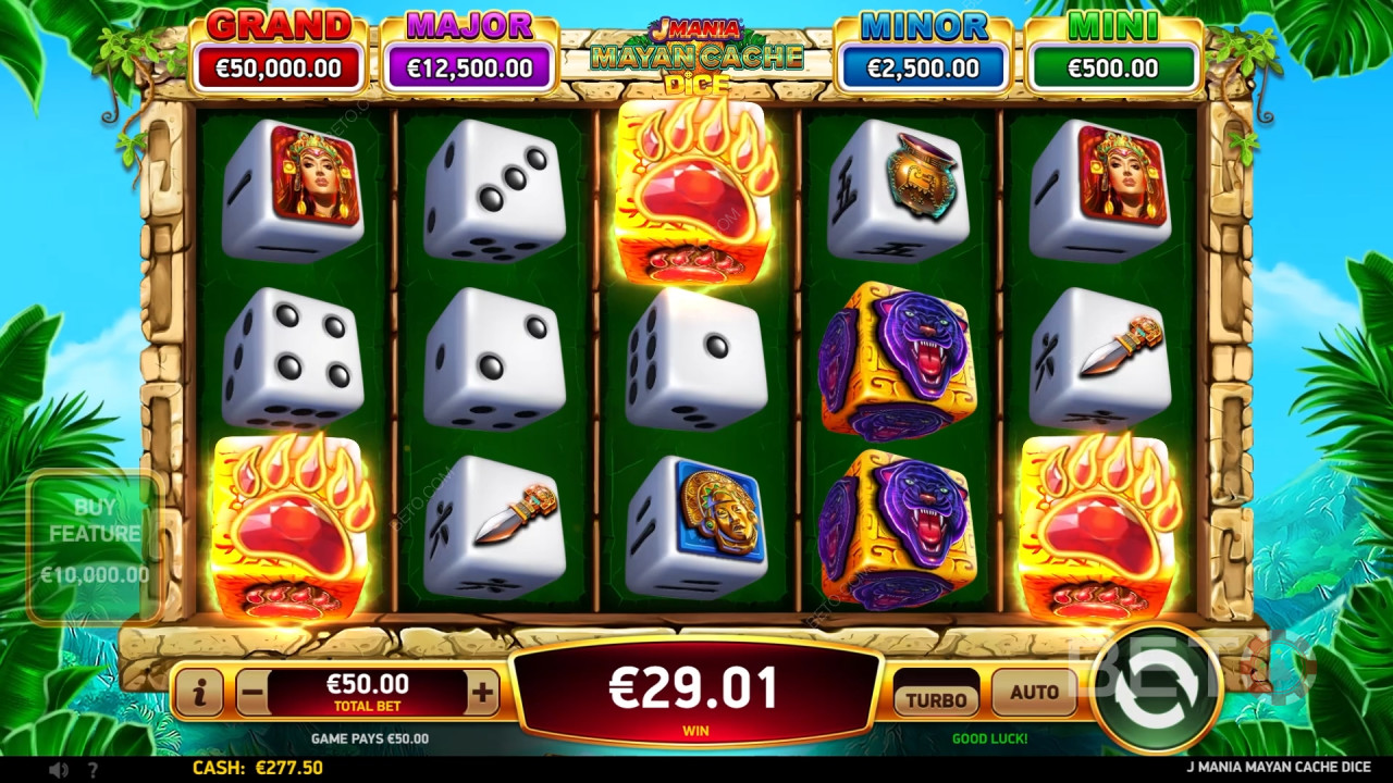 J Mania Mayan Cache Dice Преглед от BETO Slots