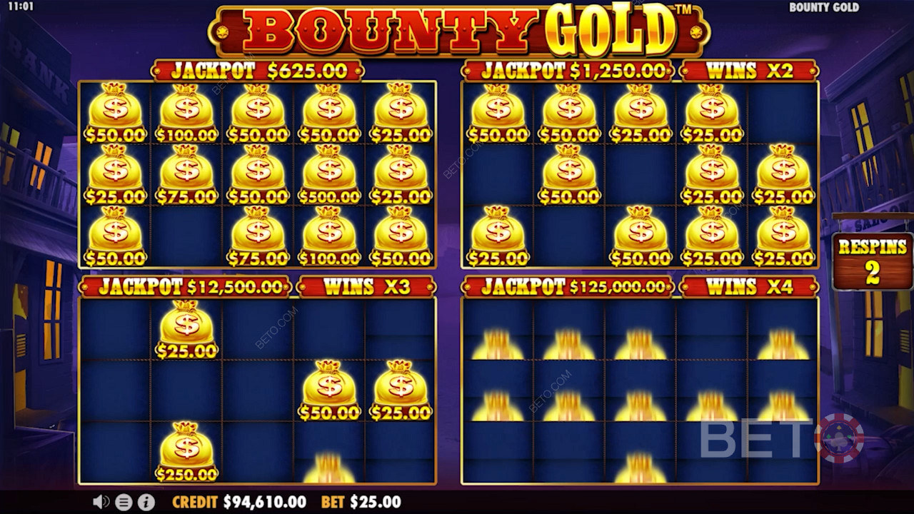 Bounty Goldна специалния бонус Money Re-Spin