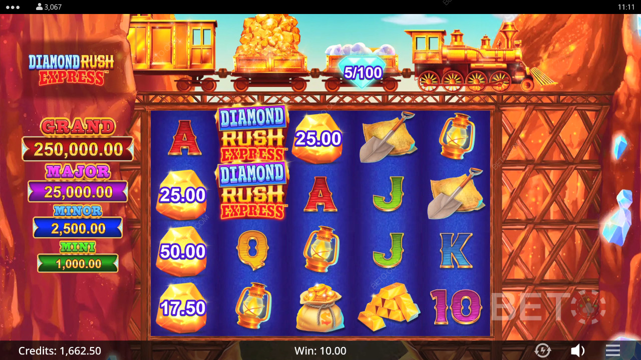Diamond Rush Express Преглед от BETO Slots