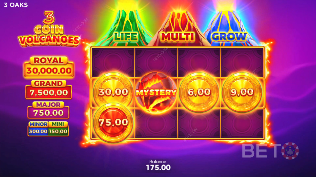3 монети Вулкани Преглед от BETO Slots