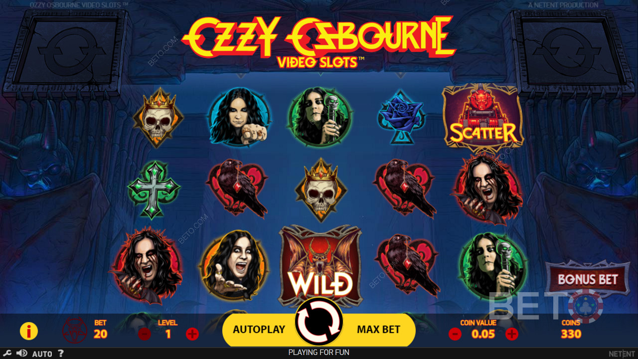Насладете се на тема, посветена на известния Ози, в онлайн слота Ozzy Osbourne