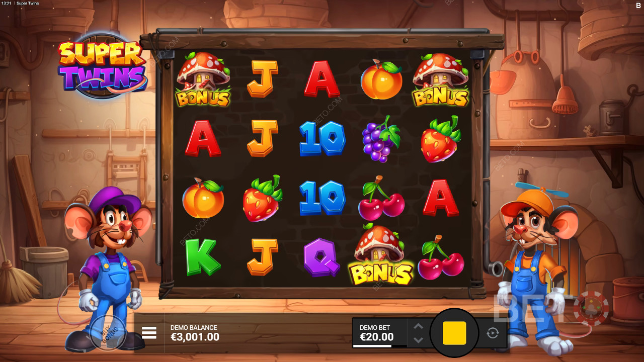 Супер близнаци Преглед от BETO Slots