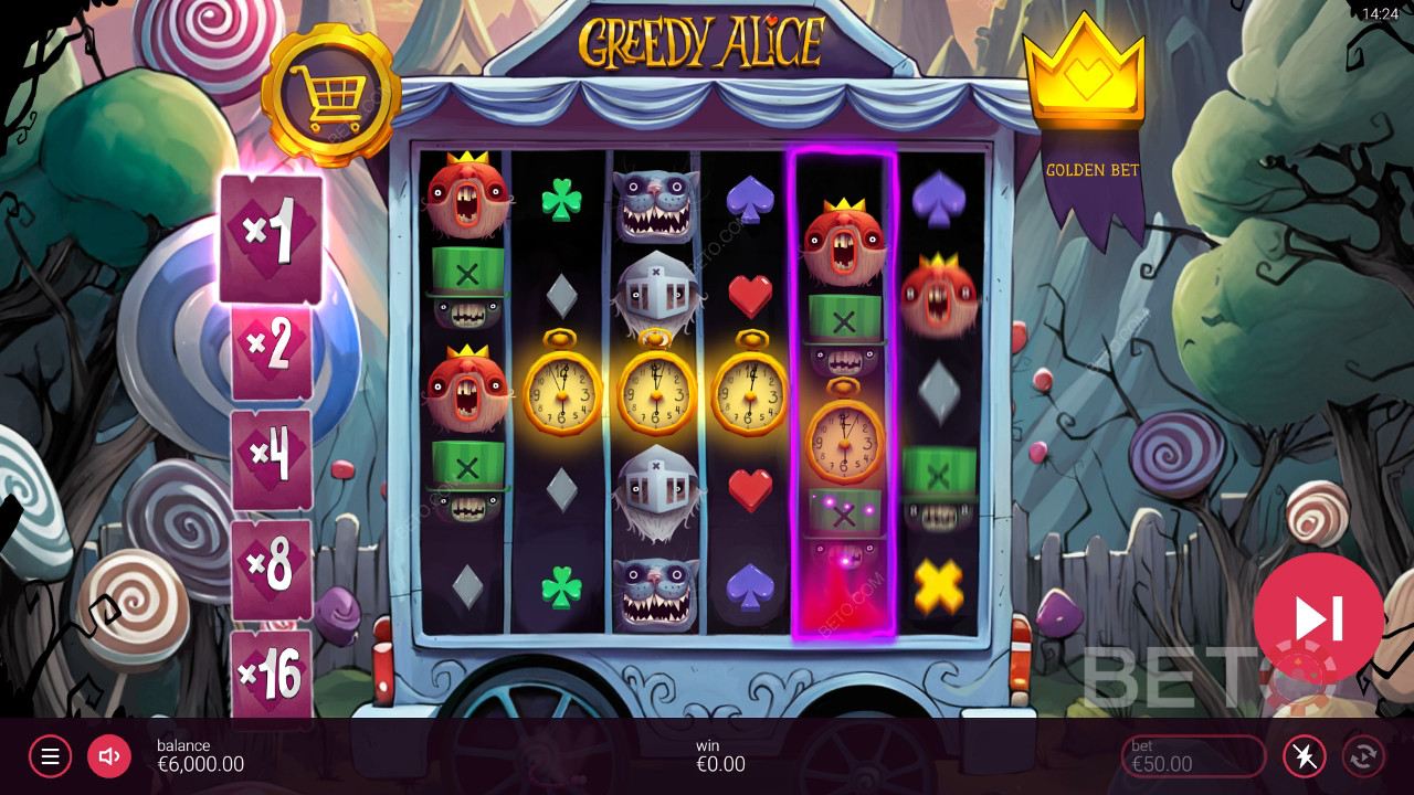 Спечелете 20 000x залога си във видео слота Greedy Alice!